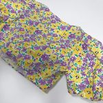 River Island floral Puffed Sleeve tie front crop top Yellow and Purple size 14 Photo 9