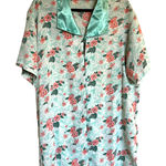 Victoria's Secret Vintage  Gold Label Pajama Shirt Robe Button Front Floral Small Photo 0