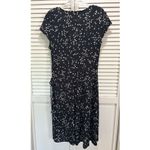 Jones Wear Dress Black/Tan Geo Wrap Front Tie Gathered Dress Size 12 Cap Sleeve Photo 5