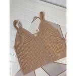 Aerie NWT Tan Ribbed Cropped Tank & American Eagle Black Ribbed Tee Bundle XXL Photo 3
