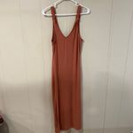 Topshop  Rust Ribbed Sleeveless Maxi Dress Size 8 Photo 1
