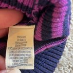 American Eagle Outfitters Purple & Black Striped Hoodie Pullover Sweater Photo 6