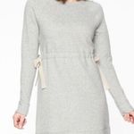 Athleta Womens medium Light Gray Cinched Waist Sweater Dress Photo 0