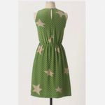Girls From Savoy Anthropologie Green Star Print Silk Dress A Photo 1