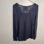 Scoop Neck Sweater Loose Knit Beachy Blue Green Size M Photo 4