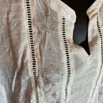 Dept222 White & Metallic Silver Embroidered V Photo 1