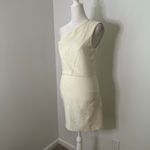 Michael Costello  x Revolve ivory one-shoulder mini dress size M Photo 2