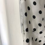 VOGUE Maxi Black White Polka‎ Dot Dress Wrap Short Sleeve NWT Medium Photo 4