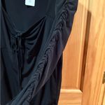 Torrid Studio Knit Ruched Front Halter Tie Puff Sleeve Bodysuit size 1X NWT Photo 4