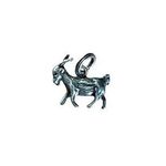 NEW 3D Antiqued Silver Plated Goat Necklace Charm Photo 0