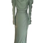 ASOS Design Sage Green Draped Sleeve Wrap Skirt Maxi Dress UK 8 EU 36 US 4 Photo 14