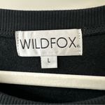 Wildfox Black Oversized Sequin Heart Sweatshirt, Size Large Photo 3