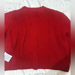 Topshop  red knit ribbed oversized cardigan sweater Photo 5