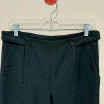 Carven forest green front slit pants trousers capri crop size 40 Photo 4