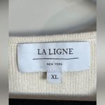 La Ligne Emmanuelle striped knit midi dress navy blue cream size XL Photo 6