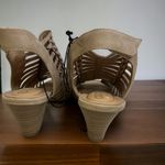 Coconuts by Matisse  Tan Caged Faux Leather Heeled Bootie Sandals Shoes Womens 7 Photo 4