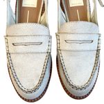 EUC Dolce Vita Leather Hardi Sling Back Loafers Crackled White Size 6 Photo 2