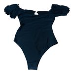 SheIn Black Off Shoulder One Piece Swimsuit Ring Cutout Bathing Suit Summer Photo 2