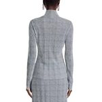 Hugo Boss Boss Womens Emata Black Plaid Mesh Sheer See Through Mock Neck Shirt Sz‎ S NWT Photo 2