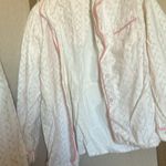 FINAL MARKDOWN Vintage Flannel Pajama Set with Pink Trim 40 Photo 1