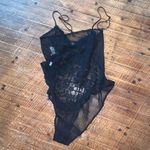 Victoria's Secret Victoria’s Secret vintage gold label black semi sheer lace M bodysuit Photo 2