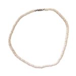 Vintage Hawaiian Boho Festival 60s 70s HEISHI Genuine puka Shell Bead Necklace White Photo 1