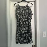 Emerson Fry Daphne India Collection Floral Ruffle Off Shoulder Dress Sundress Black Size XS Photo 4