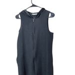 Jordan Taylor Y2K Black Hooded Sleeveless Midi Dress - Zip Front - Made in USA Photo 1