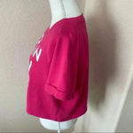 Calvin Klein Jeans White logo cropped sweatshirt womens size Lg Photo 2