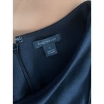 Ann Taylor  Women Black Short Sleeve Shift Dress Small Embellish Black Zipper Photo 7