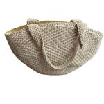 De Vecchi By Hamilton Hodge Woven Top Zip Beach Bag Natural Beige Italian Made Tan Photo 1