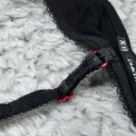 Hot Topic Blackheart Daring Plunge Bra Lined Seamed Underwire Black Red Size 34C Photo 5