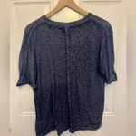We The Free  Navy Slub Knit Crew Neck Top SS Top Size Small Photo 2