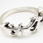 Silver Edgy Stacking Ring Photo 0