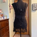 Step In Style Y2K black crocheted coverup mini dress One Size cotton whimsigoth Photo 2