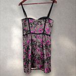 Milly  Bustier‎ Corset Knee Length Floral Appliqué Dress Sz 6 Photo 6