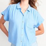 Old Navy Nwt  dolman gauze cotton boxy button down shirt Photo 0