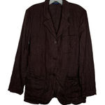Vintage The Limited America Linen Brown Blazer‎ Size 4 Photo 0