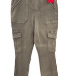 Spanx Stretch Twill Ankle Cargo Pants Desert Dune Brown Tan Size Small Petite Photo 4