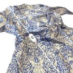 ASOS  DESIGN High neck twist front Blue &  White snake draped Dress Size 4 Photo 7