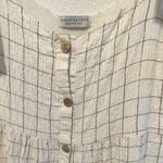 Paper Crane Grid Button Down Midi Dress Photo 4