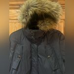 Sam Edelman Navy Blue Faux Fur Trimmed Down Filled Parka Coat Women’s Size XL Photo 6