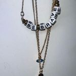 Set “Be Brave” Letter Tile and Evil Eye Hamsa 🪬 Good Luck Charm Necklaces Photo 4