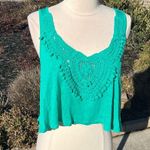 Rue 21 Crochet Lace Flowy Rayon Linen Crop Top Photo 1