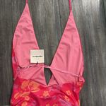 Revolve NWT Superdown  Petriana Halter Mini Dress in Pink Floral Medium Photo 7