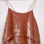 Alice + Olivia  by Stacey Bendet Rose Tan Velvet Blouse Ruffle Tank Top Size S Photo 4