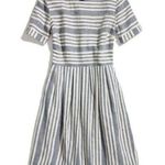 Madewell Songbird Striped Stucco Blue & Cream Stripe Short Sleeve Mini Dress 4 Photo 0