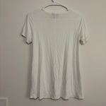 Eileen Fisher Women's Round Neck Tencel Short Sleeve Tee T-Shirt White Small Photo 8