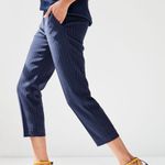 Aritzia Babaton Cohen Cashmere Wool Navy Micro striped cropped Pants trouser 6 Photo 1