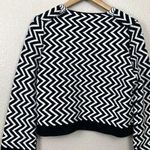Maje Miami Knit Cropped Cardigan Chevron Zigzag 3 Photo 8